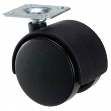 Roda Doméstica Nylon Black Plate 50 mm.