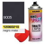 Spray de tinta preta fosca profunda 400 ml.