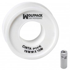 Fita PTFE Wolfpack 12 mm. x 10 m. (Pacote 10 rolos)