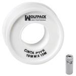 Fita PTFE Wolfpack 19 mm. x 15 m. (Pacote de 10 rolos)