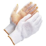 Luvas de algodão amarelo de PVC de 10 