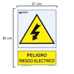 Poster de Perigo Elétrico 30x21 cm.