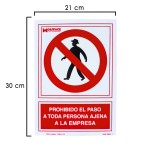 Pôster Proibiu a Etapa Fora da Empresa 30x21 cm.