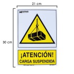 Poster Perigo Suspenso Carga 30x21 cm.