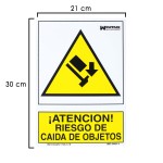Poster Risco de queda de objetos 30x21 cm.