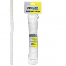 Corda trançada em plástico branco (meada 25 m.)