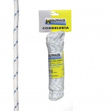 Corda de nylon de alta tenacidade, branca / azul (meada 15 m.)