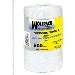 Corda trançada de polipropileno branco (bobina de 200 metros)