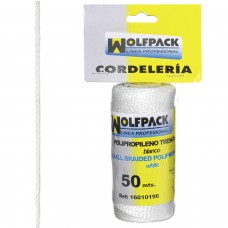 Corda trançada de polipropileno branco (bobina de 50 metros)