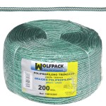 Corda Trançada de Polipropileno Branco / Verde (Bobina 200 m.)