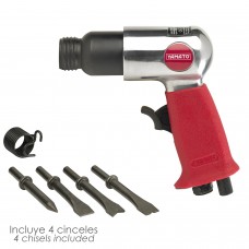 Martelo pneumático cilíndrico Yamato com kit de 5 peças
