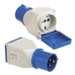 Adaptador Industrial Simples Cpac Schuko 2p Com Tampa