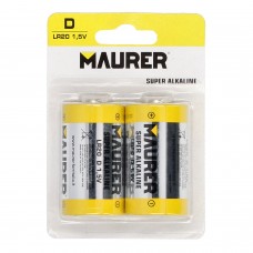 Bateria Alcalina Maurer D / LR20 (Blister 2 Peças)