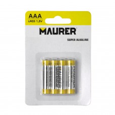 Bateria alcalina Maurer AAA / LR03 (bolha de 4 peças)