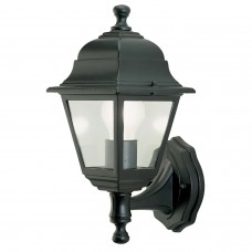 Suporte de jardim lanterna preto baixo