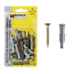 Bloco de multi-ação + parafuso MU 6x45 mm. (15 peças)