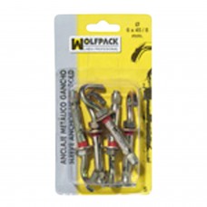 Ancoragem metálica Gancho 6x 45/8 mm. (5 peças)