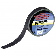 Fita antiderrapante preta 15 m. x 50 mm Uso Doméstico
