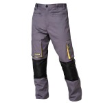 Calças de Trabalho Cinza / Amarelo Tamanho Grande 54/56 XXL