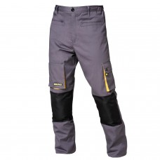 Calças de Trabalho Cinza / Amarelo Tamanho Grande 54/56 XXL