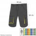 Calças de Trabalho Cinza / Amarelo Tamanho Curto 46/48 L