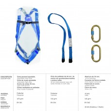 Kit de segurança para arnês de queda nº 1 (4 peças) EN361