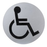 Poster Banheiro de alumínio para deficientes Ø12 cm.