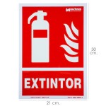 Extintor de incêndio poster 30x21 cm.