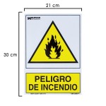 Poster Perigo de incêndio 30x21 cm.