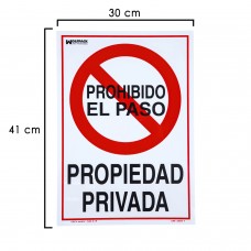 Poster Propriedade privada 41x30 cm.