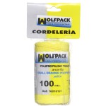 Corda trançada de polipropileno amarelo (bobina de 100 metros)
