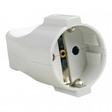 Base / ficha Schuko 2p + T 16 A. Branco