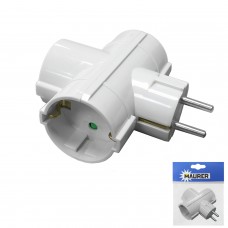 Adaptador / Ladrão Triplo Schuko 16 A. 250 V.