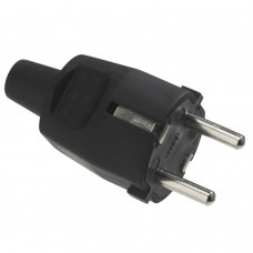 Conector / Soquete Terra Borracha 4,8 mm. Preto (Industrial)