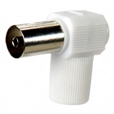 Conector de TV com cotovelo fêmea 9,5 mm.