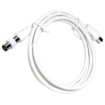 Extensão TV Vídeo Masculino-Mmacho 5 metros / Ø 9,5 mm. Com adaptador macho-fêmea