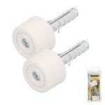 Tope Porta Com Taco Nylon Branco Blister 2 Pieces