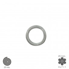 Cabo galvanizado de 2 mm. (Rolo 25 metros) Sem elevação