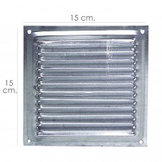 Grade de ventilação Parafuso 15x15 cm. Alumínio