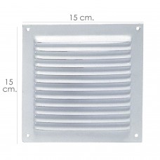 Grade de ventilação Parafuso 15x15 cm. Lacado Branco