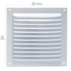 Grade de ventilação Parafuso 20x20 cm. Lacado Branco