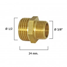 Redutores contrafortes Pulidos 3/8 A 1/2 '