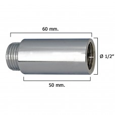 Cromo Alargadera Rodada 1/2 'x 50