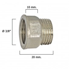 extensão hexagonal Chrome 3 / 8x10