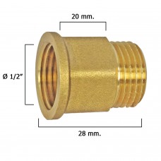 extensão hexagonal Pulida 1 / 2x20