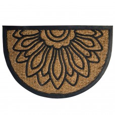 Coco Fiber E Borracha capacho 1/2 Lua 40x60 cm.