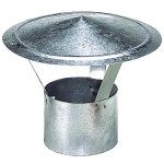 Chapéu galvanizado para fogão 130 mm.
