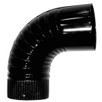Elbow Fogão Cor Preto Vitrified 150 mm. 90 °.