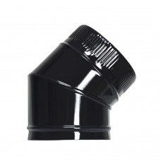 Elbow Fogão Cor Preto Vitrified 200 mm. 45 °.