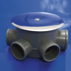 Barco de sifão de PVC T-85-C 110 50-40 Altura 69 mm.
